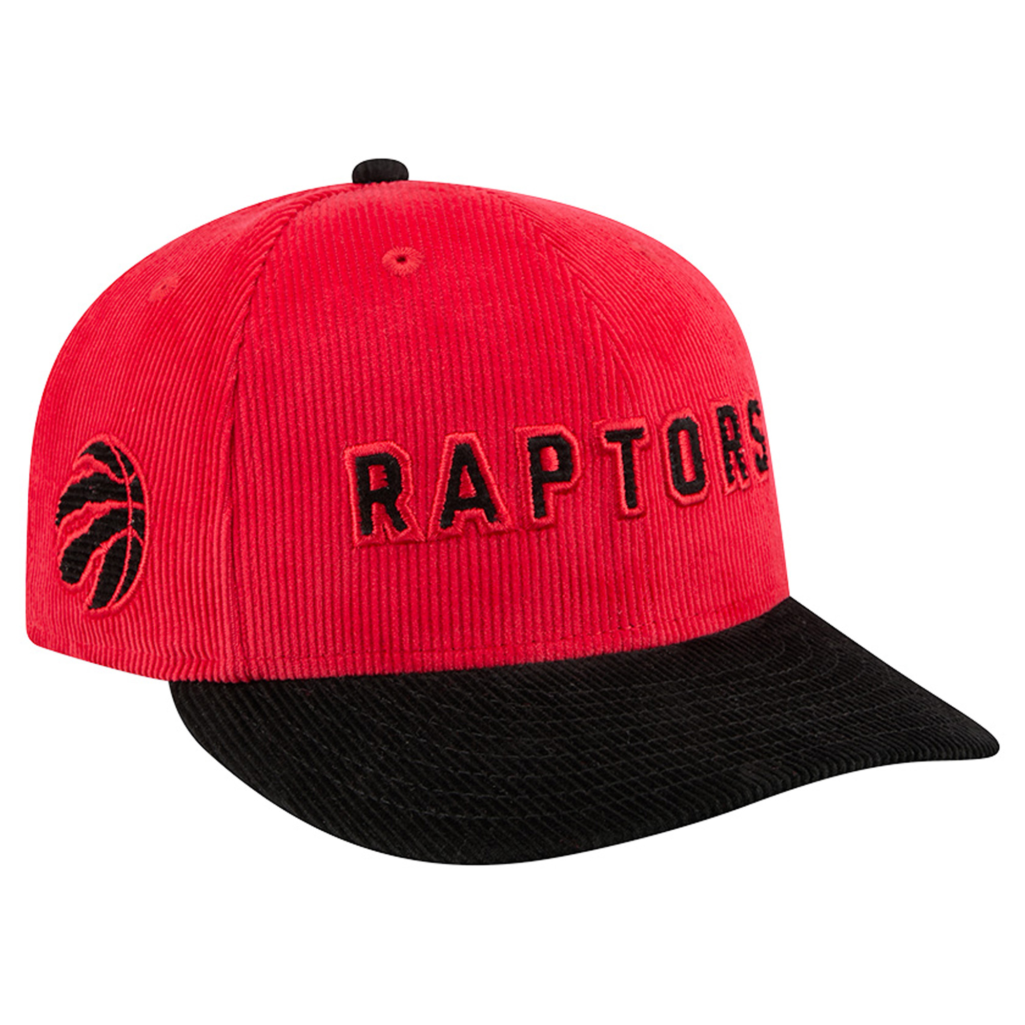 Men's New Era Red/Black Toronto Raptors Corduroy 9FIFTY Snapback Hat