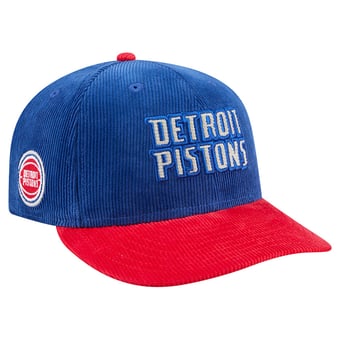 Men's New Era Blue/Red Detroit Pistons Corduroy 9FIFTY Snapback Hat