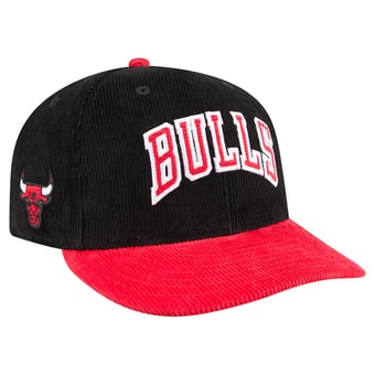 Men's New Era Black/Red Chicago Bulls Corduroy 9FIFTY Snapback Hat