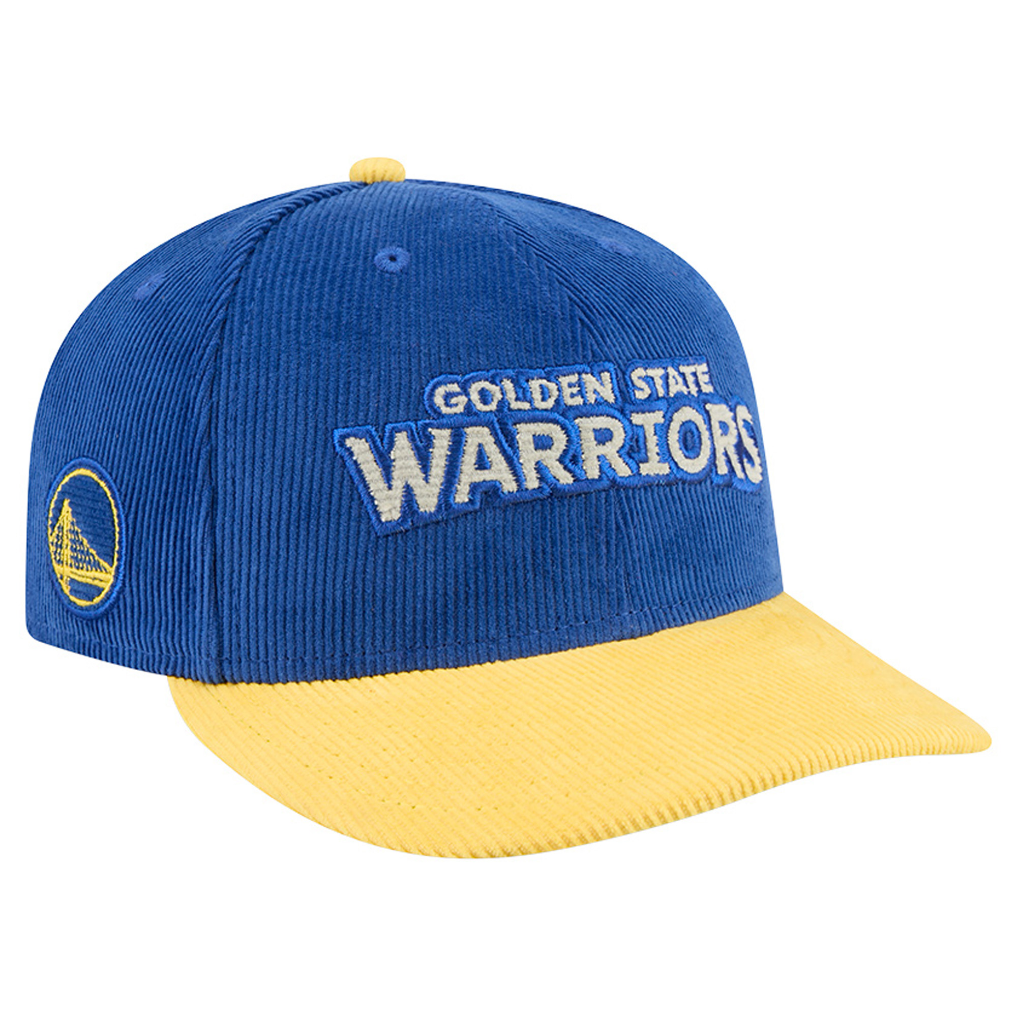 Men's New Era Royal/Gold Golden State Warriors Corduroy 9FIFTY Snapback Hat