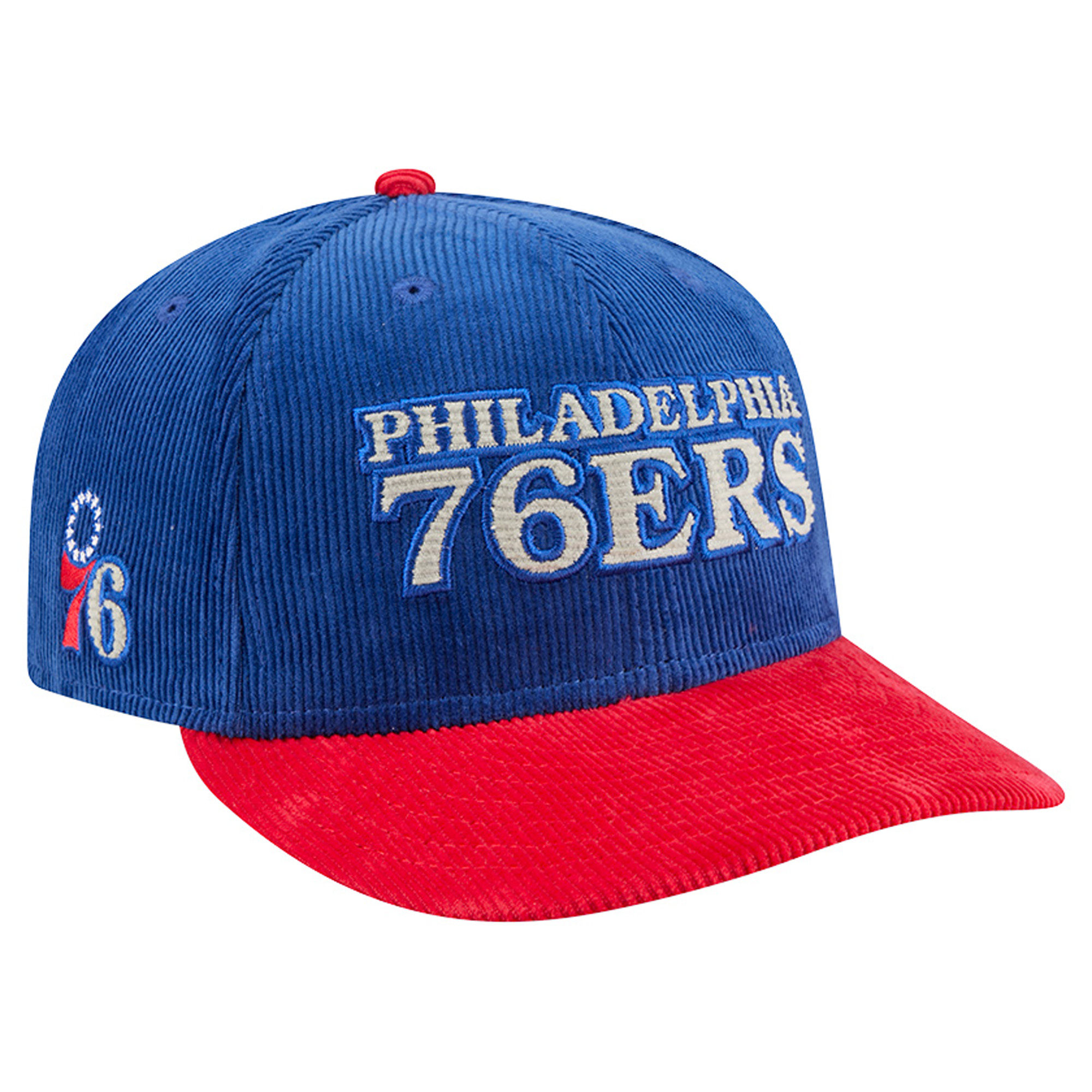 Men's New Era Royal/Red Philadelphia 76ers Corduroy 9FIFTY Snapback Hat