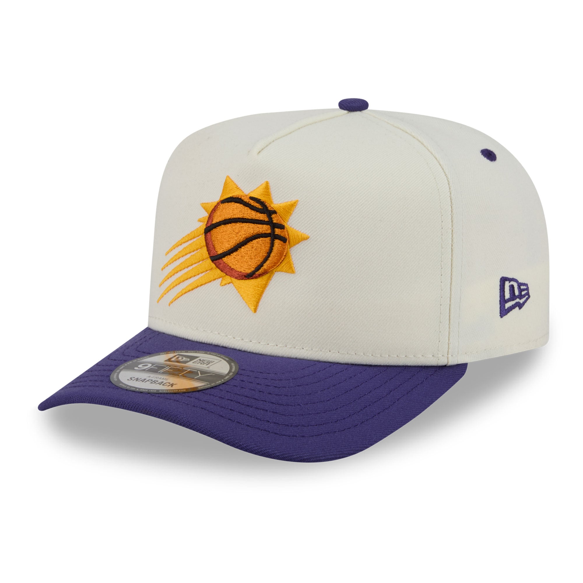 Men's New Era Cream/Purple Phoenix Suns City A-Frame 9FIFTY Snapback Hat
