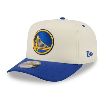 Men's New Era Cream/Royal Golden State Warriors City A-Frame 9FIFTY Snapback Hat