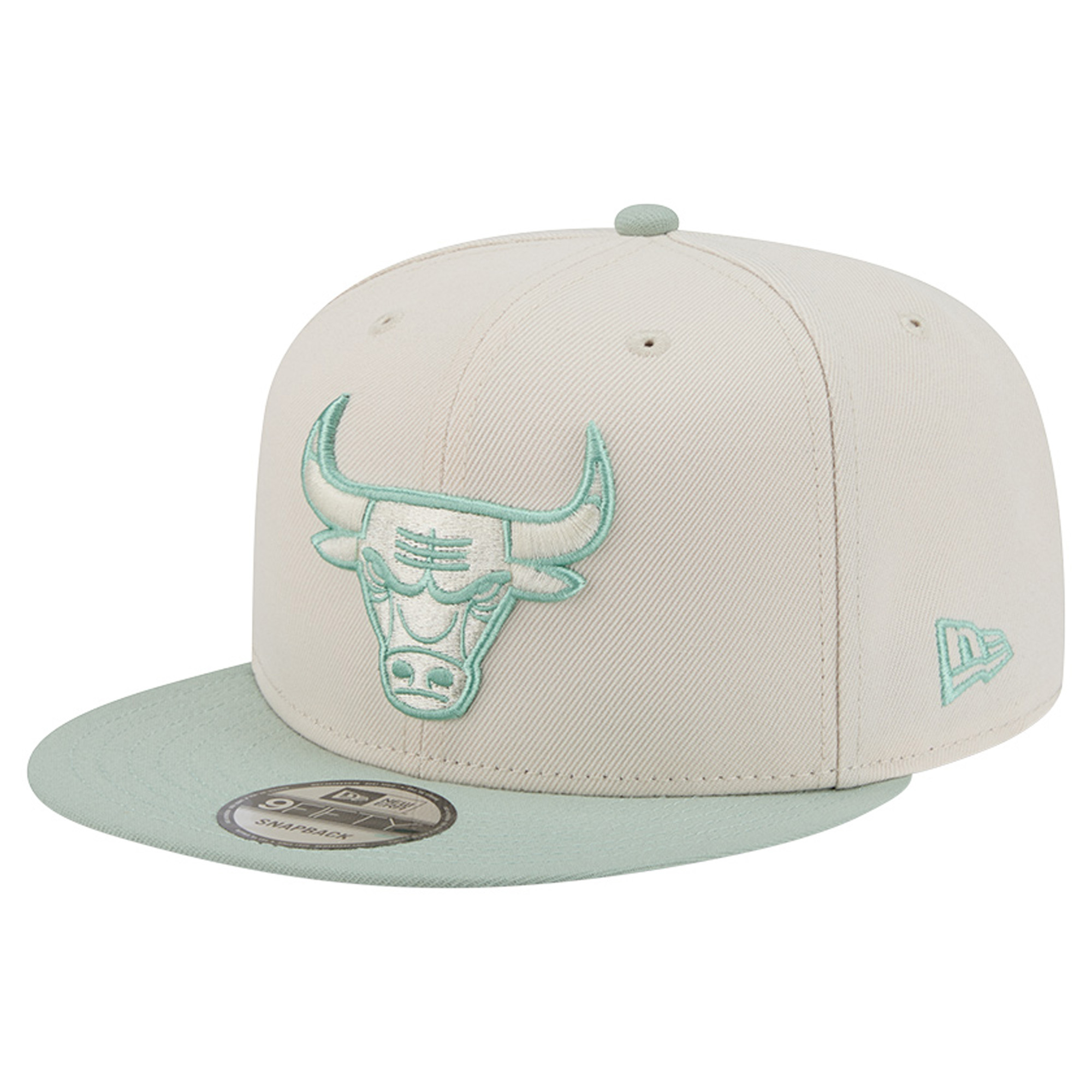 Men's New Era  Cream/Light Green Chicago Bulls Color Pack 9FIFTY Snapback Hat