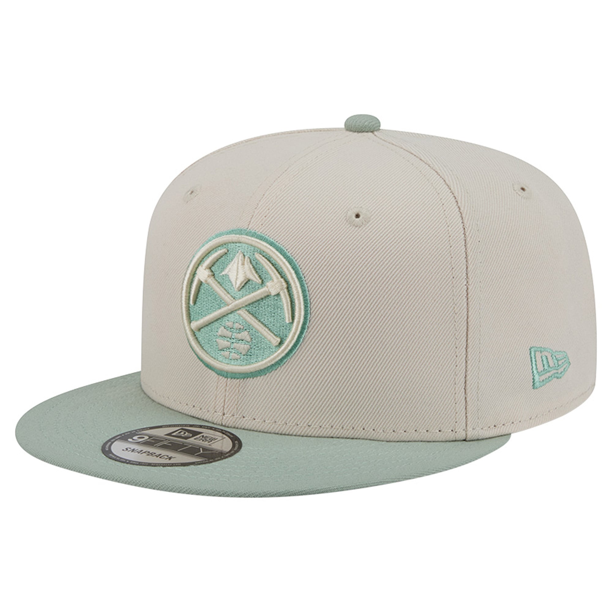 Men's New Era  Cream/Light Green Denver Nuggets Color Pack 9FIFTY Snapback Hat