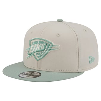 Men's New Era  Cream/Light Green Oklahoma City Thunder Color Pack 9FIFTY Snapback Hat