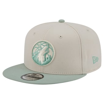 Men's New Era  Cream/Light Green Minnesota Timberwolves Color Pack 9FIFTY Snapback Hat