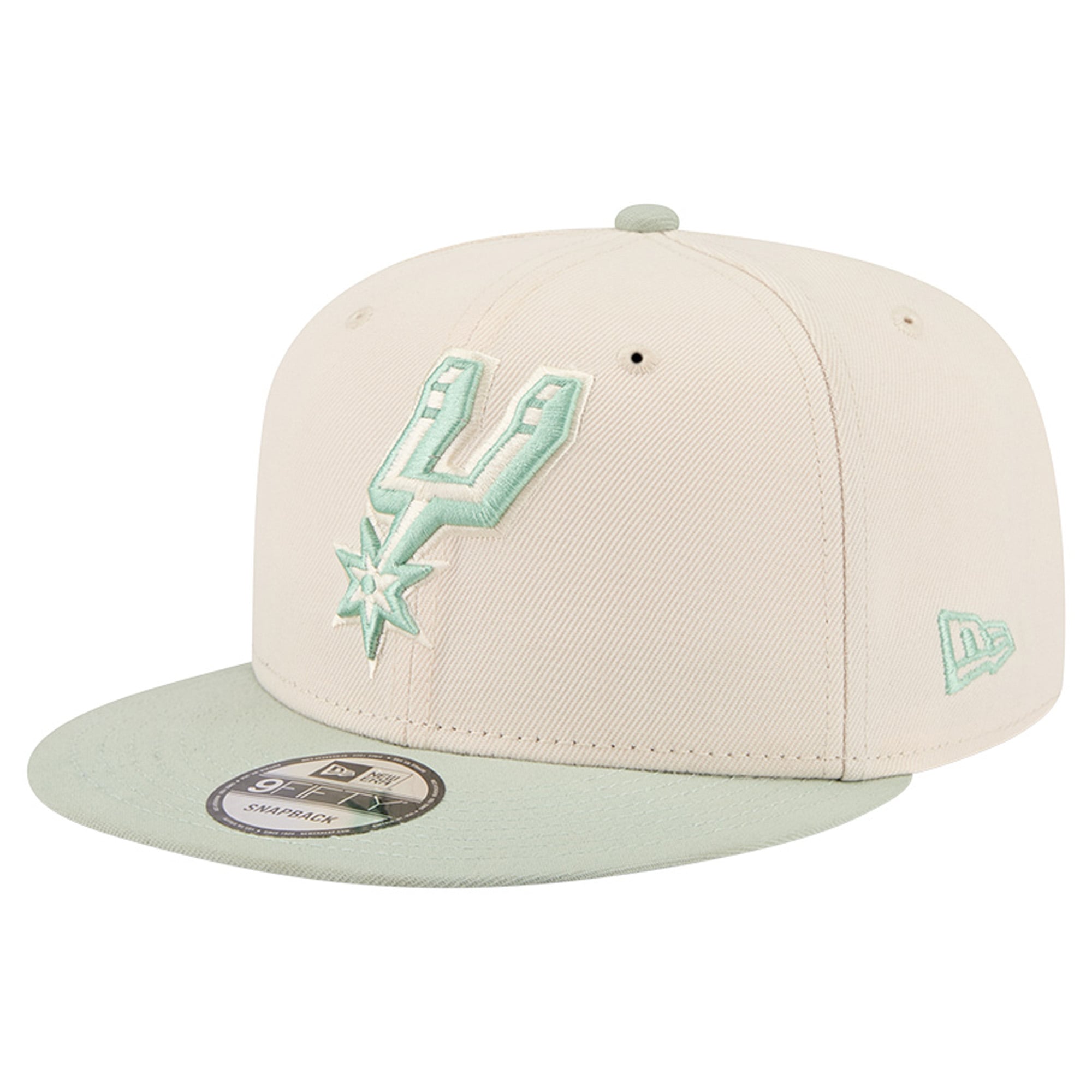Men's New Era  Cream/Light Green San Antonio Spurs Color Pack 9FIFTY Snapback Hat