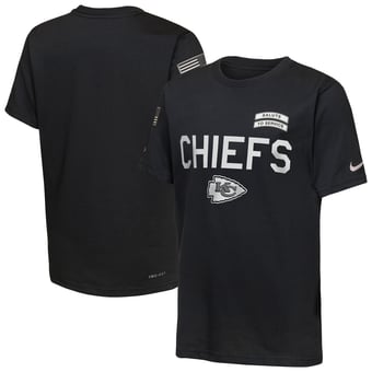 Youth Nike  Black Kansas City Chiefs 2026 Salute to Service Sideline Dri-FIT T-Shirt