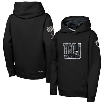 Youth Nike  Black New York Giants 2026 Salute to Service Club Fleece Pullover Hoodie