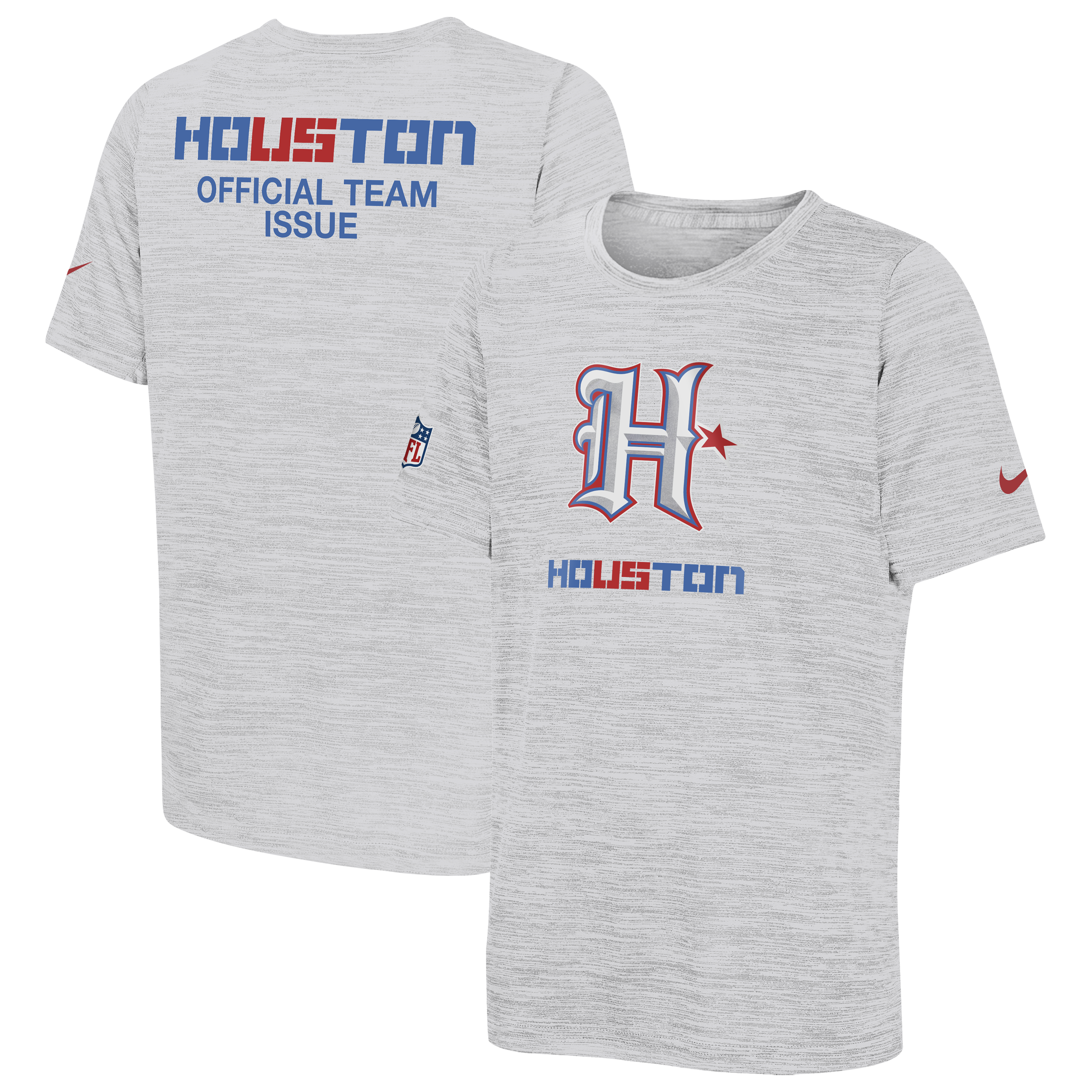 Youth Nike  White Houston Texans 2026 Rivalries Collection Sideline Velocity T-Shirt