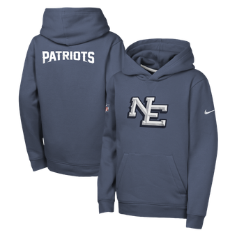 Youth Nike  Blue New England Patriots Rivalries Collection Sideline Club Fleece Pullover Hoodie