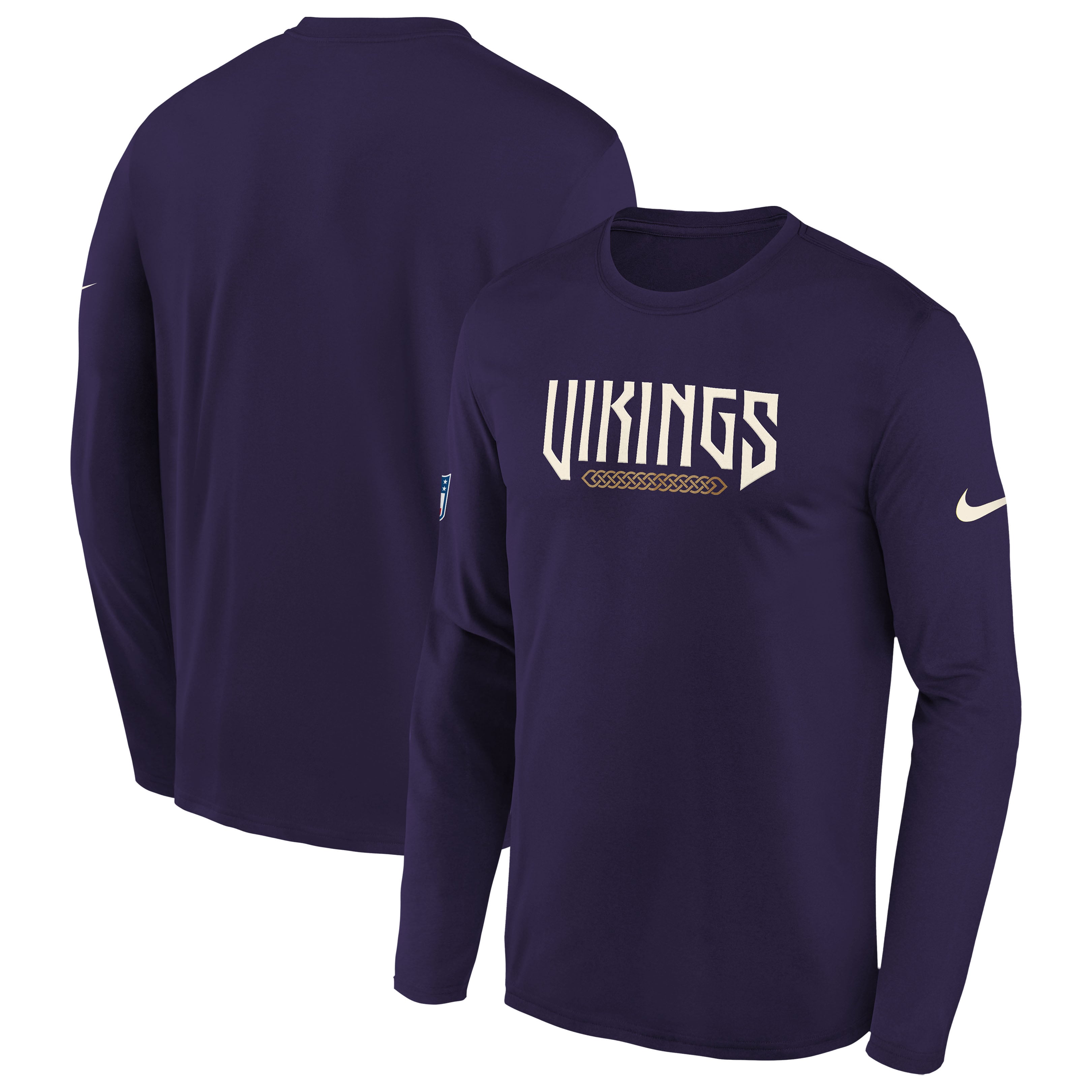 Youth Nike  Purple Minnesota Vikings 2026 Rivalries Collection Sideline Legend Long Sleeve T-Shirt