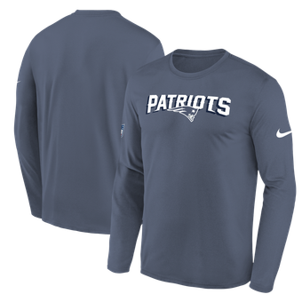 Youth Nike  Blue New England Patriots Rivalries Collection Sideline Legend Long Sleeve T-Shirt