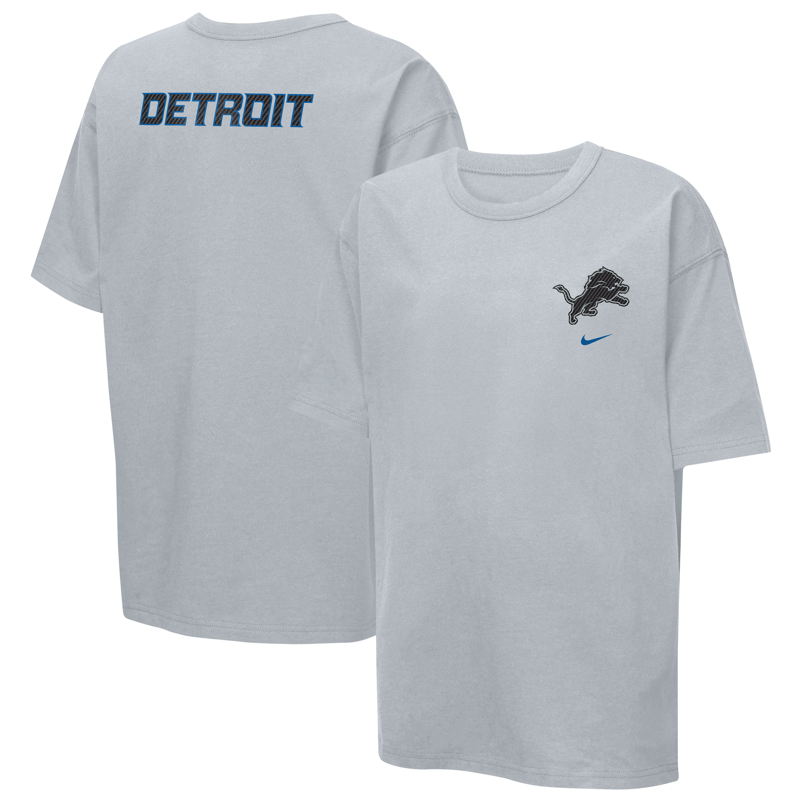 Youth Nike  Silver Detroit Lions 2026 Rivalries Collection Helmet Max90 T-Shirt