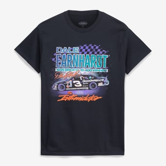 Men's Checkered Flag Sports Black Dale Earnhardt 1995 Brickyard 400 Champions T-Shirt