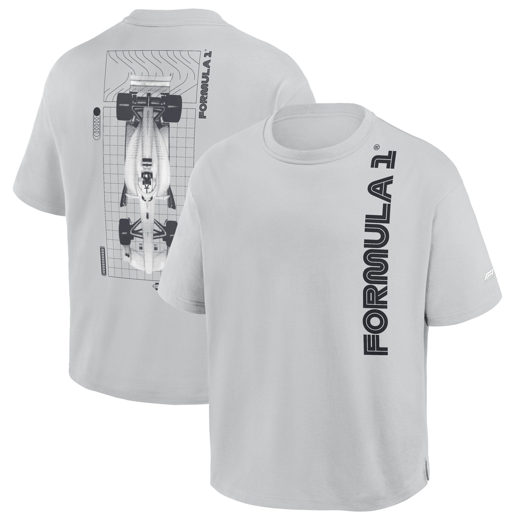 Formula 1 Elements Kurzarm-T-Shirt mit Grafik – Grau – Unisex