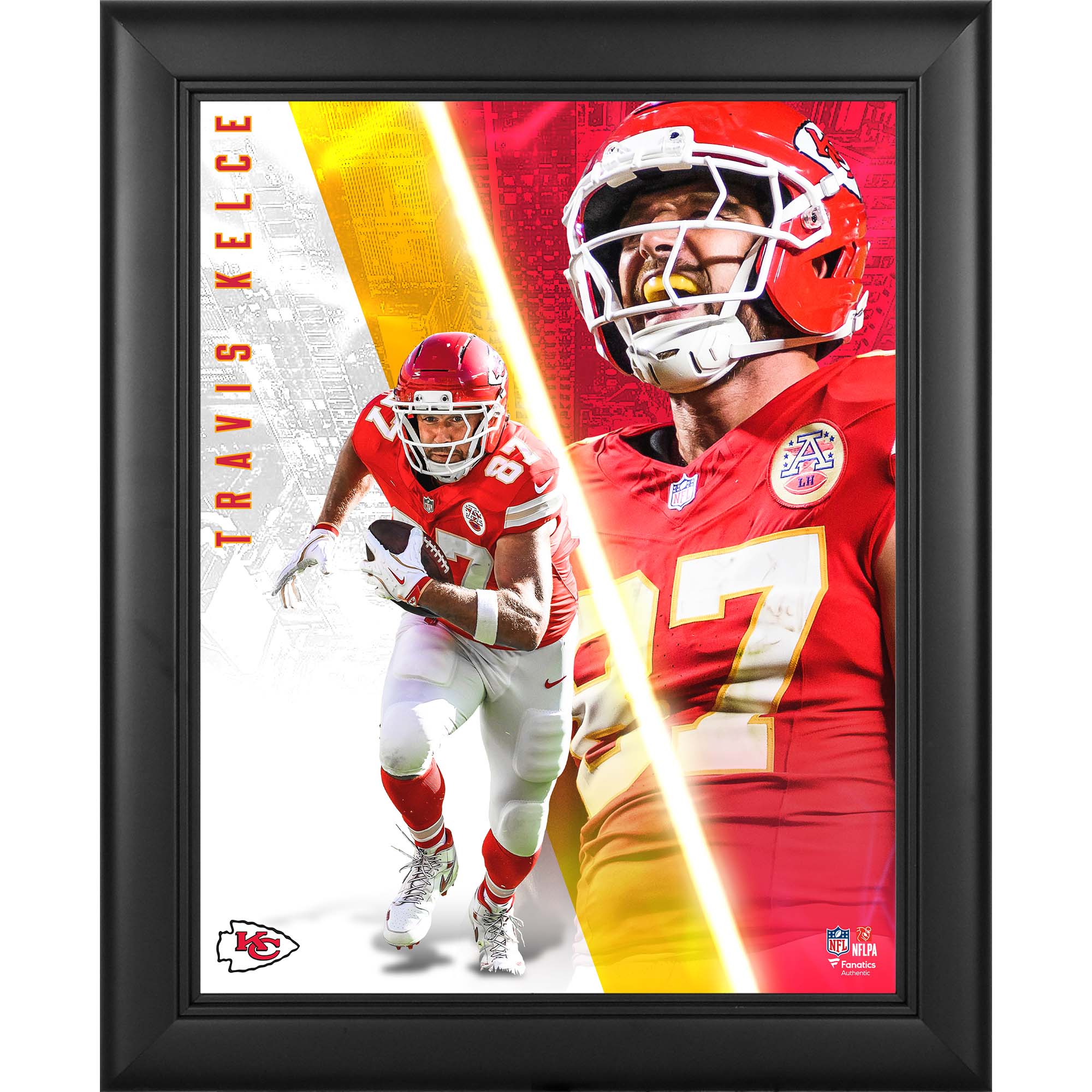 Travis Kelce Kansas City Chiefs Framed 13" x 16" Radiance Collage