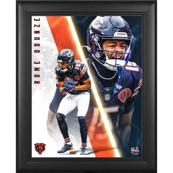 Rome Odunze Chicago Bears Framed 13" x 16" Radiance Collage