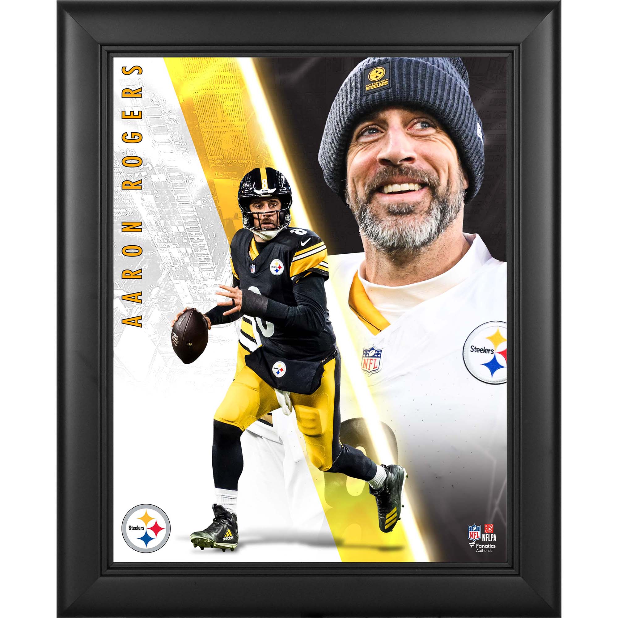 Aaron Rodgers Pittsburgh Steelers Framed 13" x 16" Radiance Collage