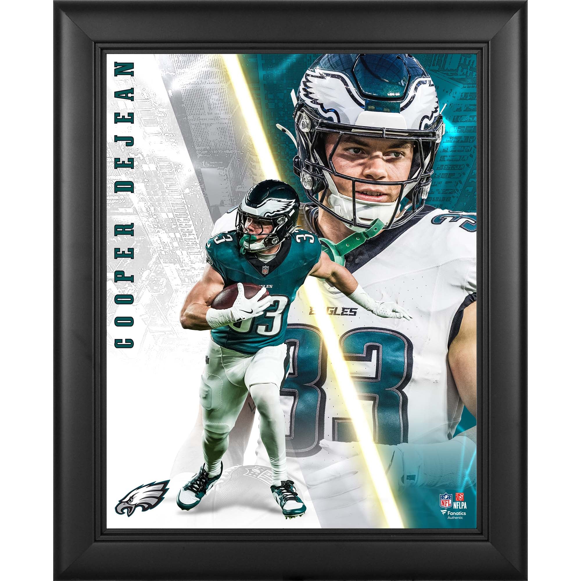 Cooper DeJean Philadelphia Eagles Framed 13" x 16" Radiance Collage