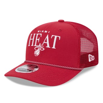 Men's New Era Red Miami Heat Tonal 9SEVENTY Adjustable Trucker Hat