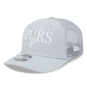 Men's New Era Silver San Antonio Spurs Tonal 9SEVENTY Adjustable Trucker Hat