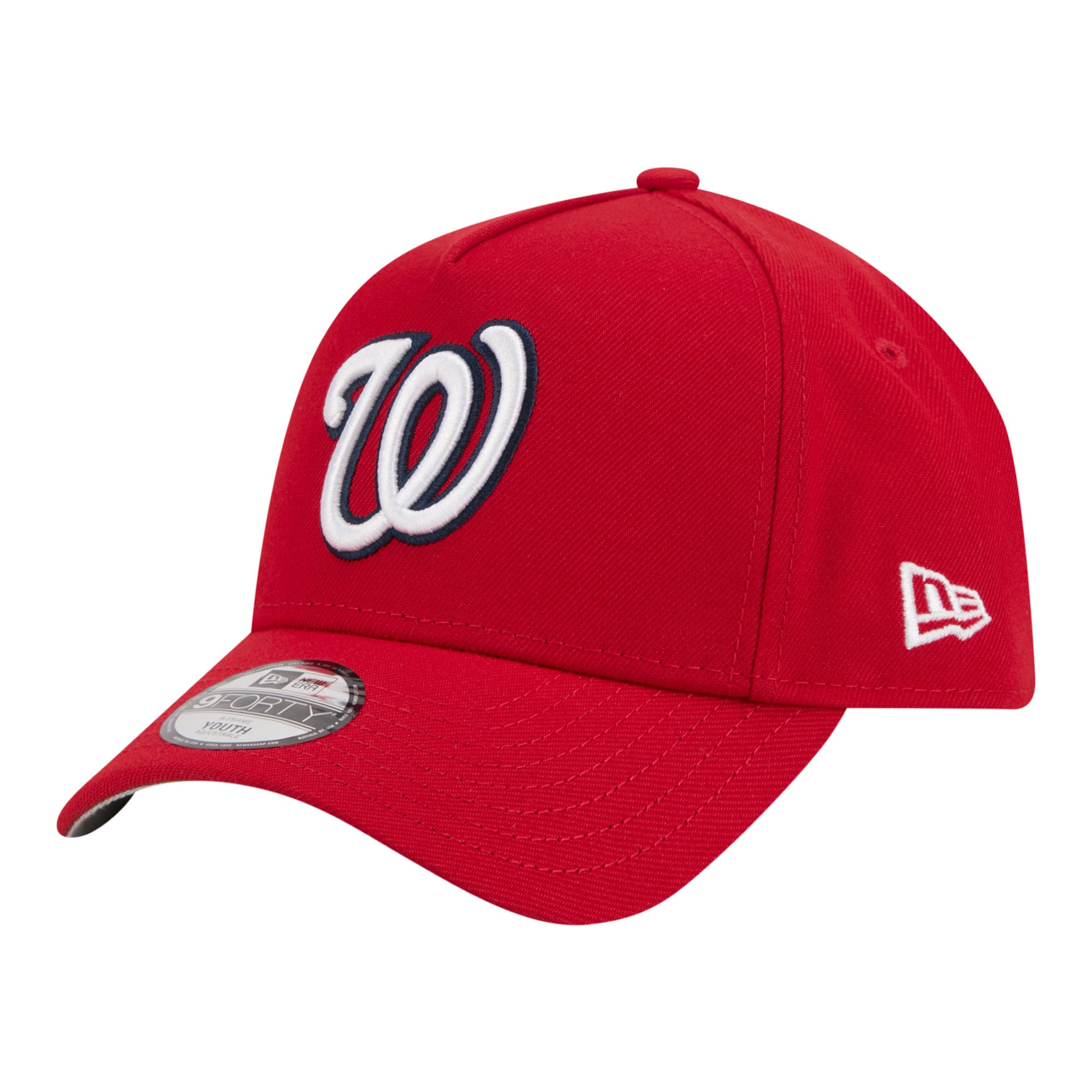 Youth New Era Red Washington Nationals 9FORTY A-Frame Adjustable Hat