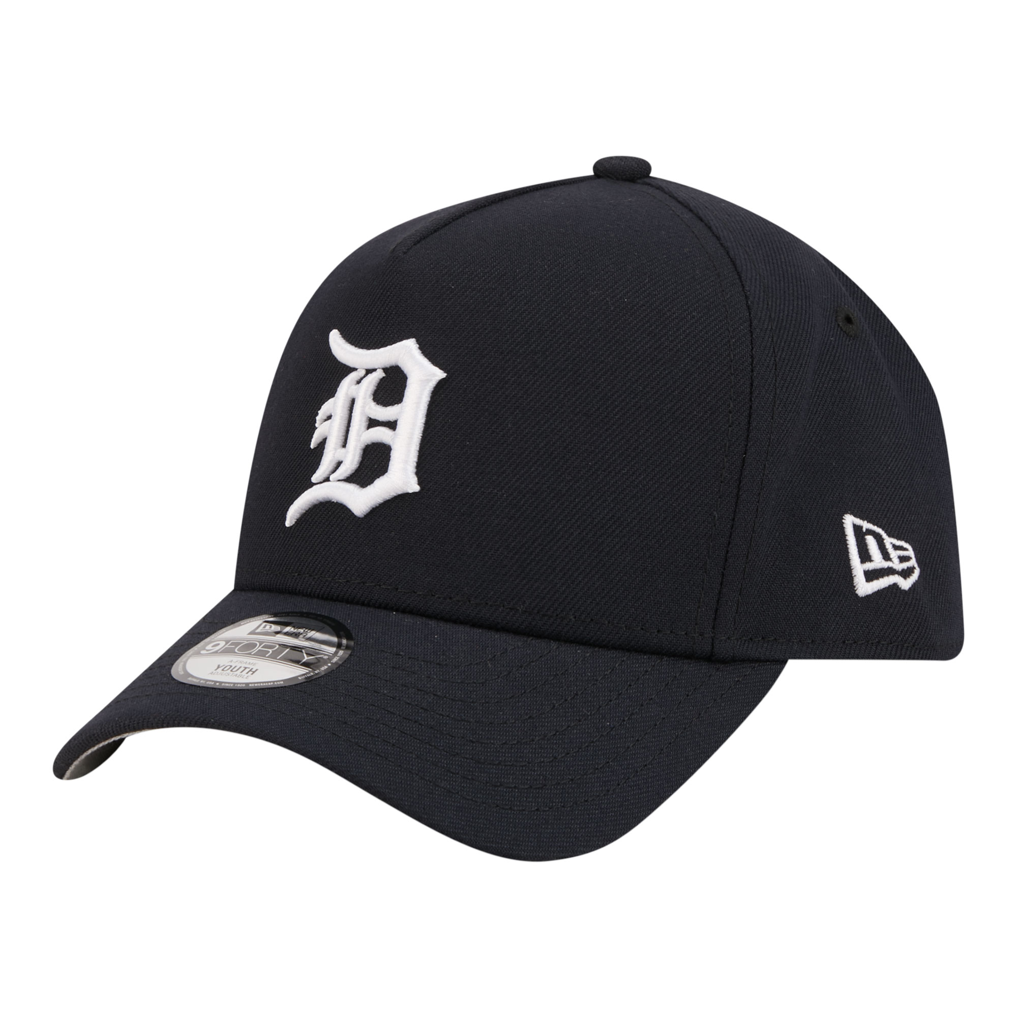 Youth New Era Navy Detroit Tigers 9FORTY A-Frame Adjustable Hat
