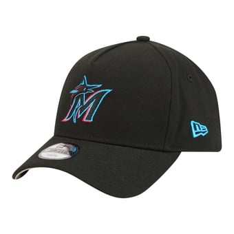 Youth New Era Black Miami Marlins 9FORTY A-Frame Adjustable Hat
