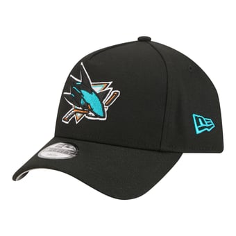 Youth New Era Black San Jose Sharks 9FORTY A-Frame Adjustable Hat
