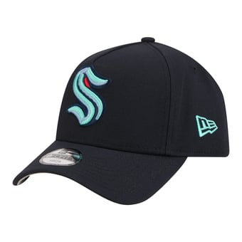 Youth New Era Deep Sea Blue Seattle Kraken 9FORTY A-Frame Adjustable Hat