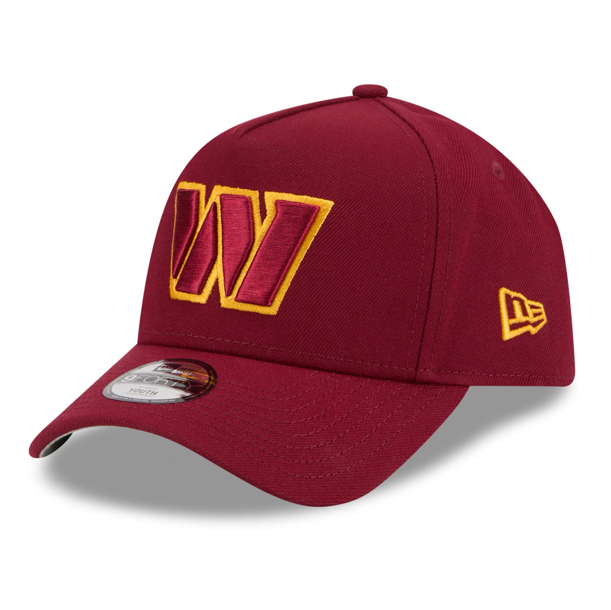Youth New Era  Burgundy Washington Commanders 9FORTY A-Frame Adjustable Hat