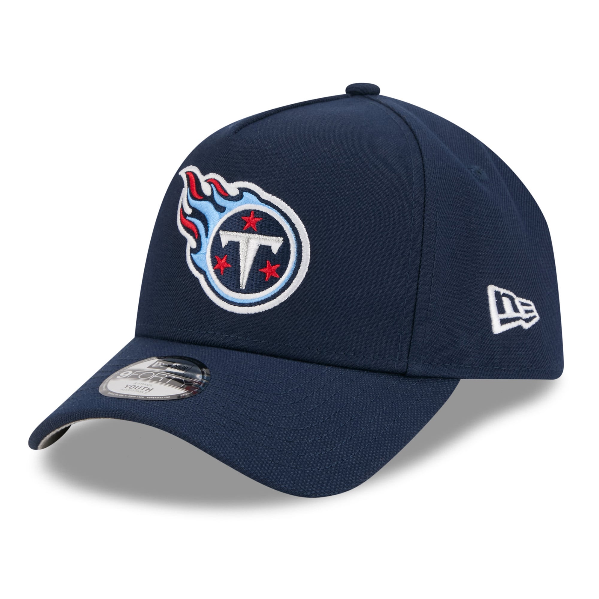 Youth New Era Navy Tennessee Titans 9FORTY A-Frame Adjustable Hat
