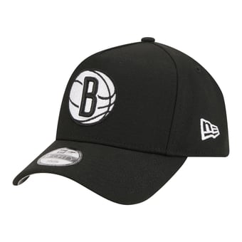 Youth New Era  Black Brooklyn Nets 9FORTY A-Frame Adjustable Hat