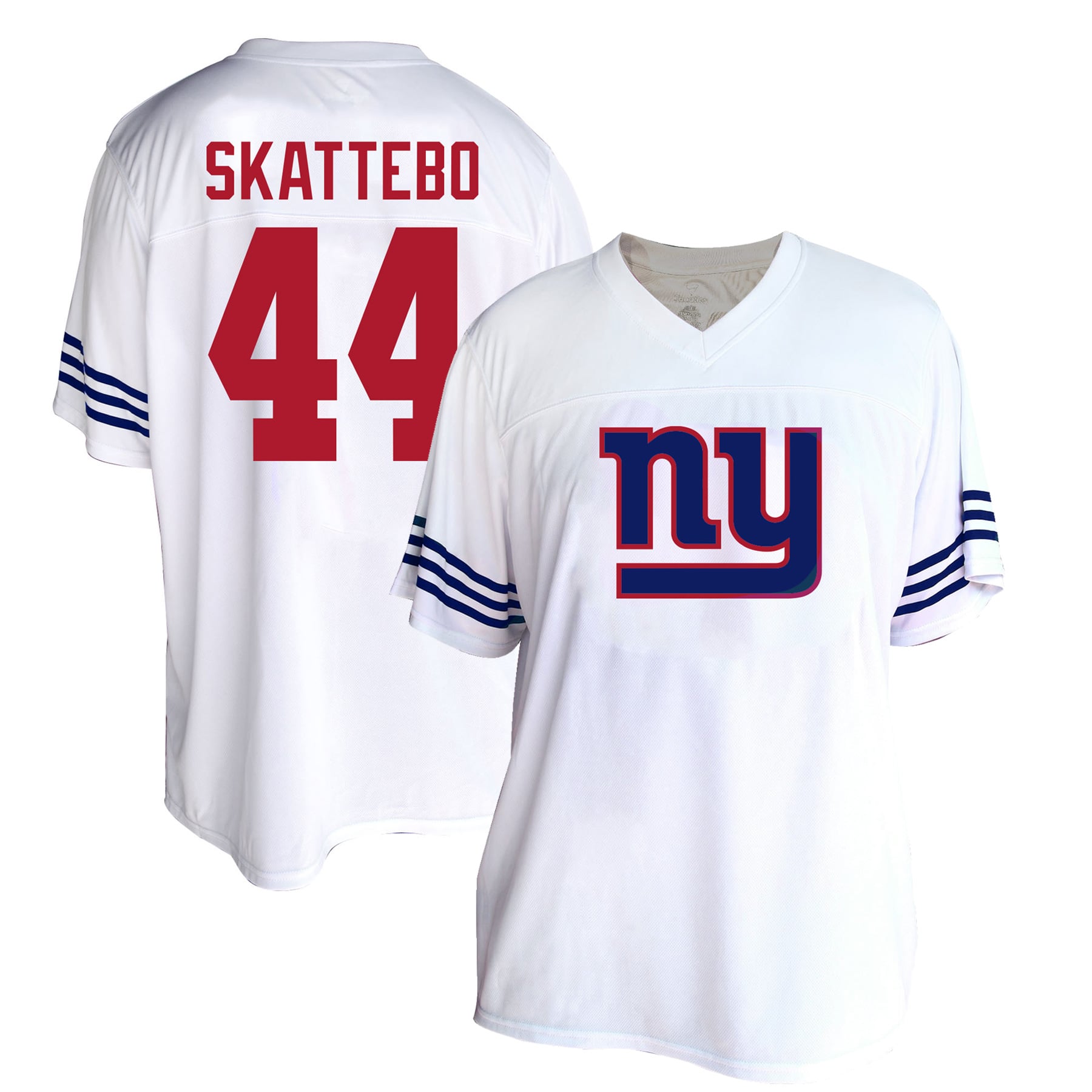 Women's Fanatics Cam Skattebo White New York Giants Plus Size Fashion Jersey