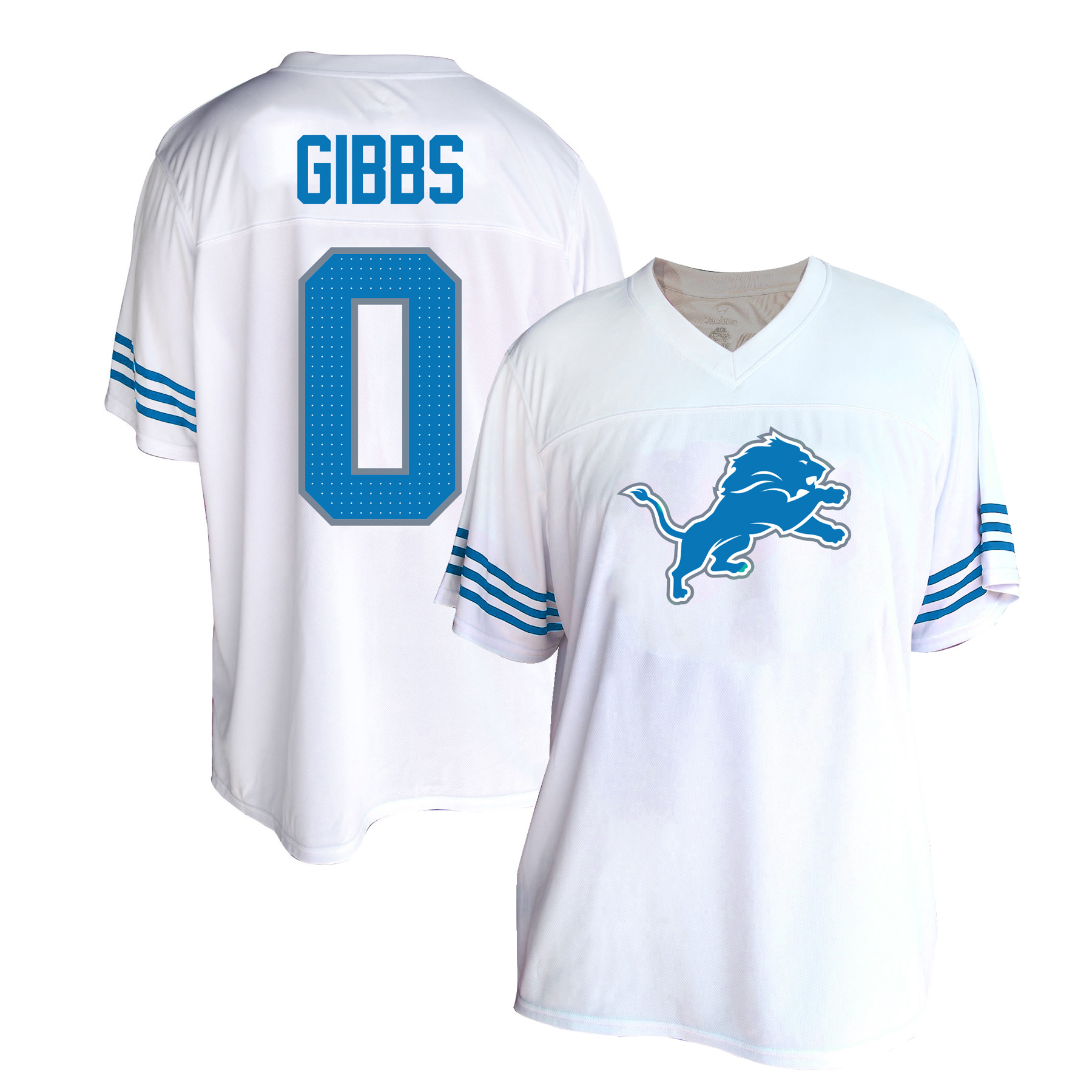 Women's Fanatics Jahmyr Gibbs White Detroit Lions Plus Size Fashion Jersey