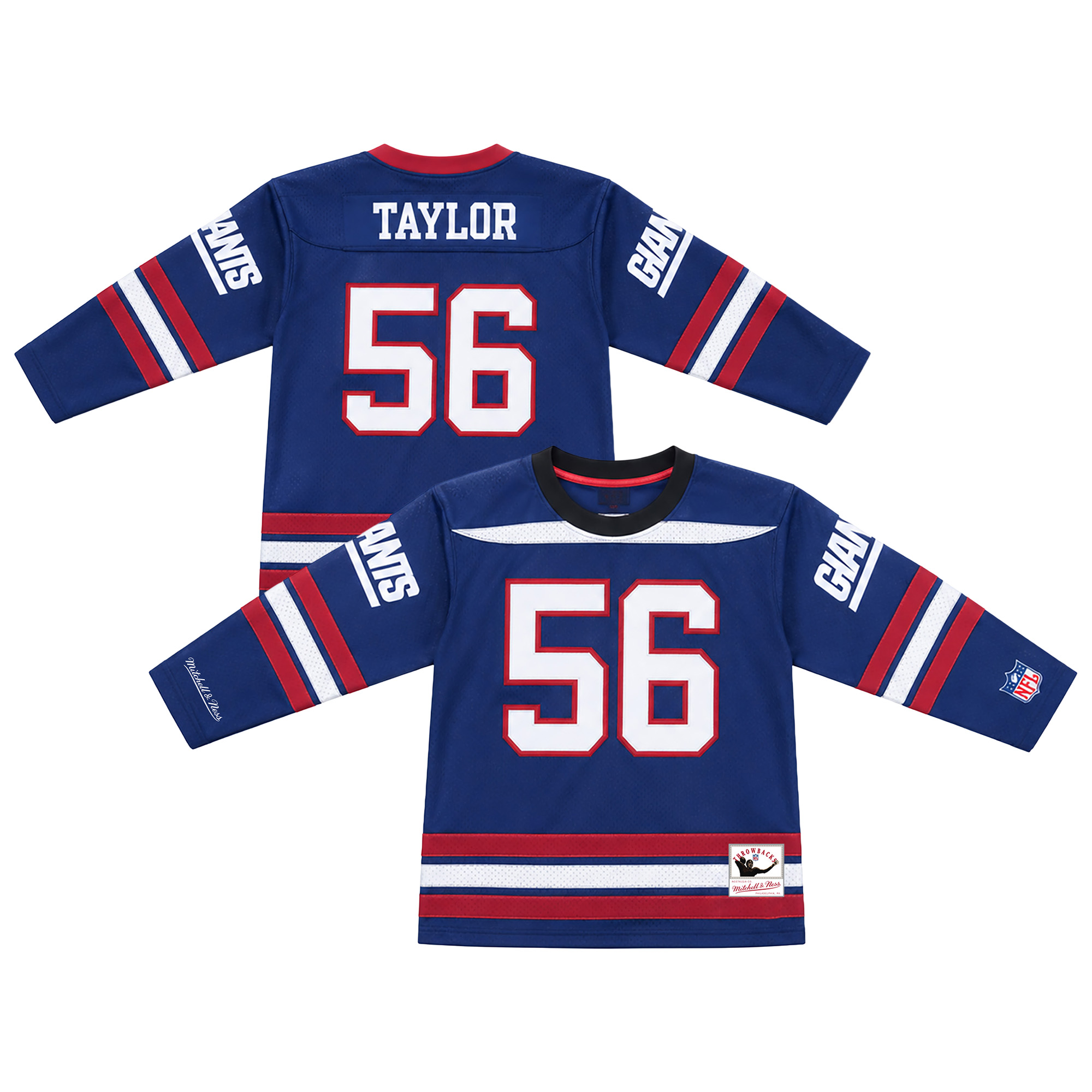 Men's Mitchell & Ness Lawrence Taylor Royal New York Giants Hockey Jersey