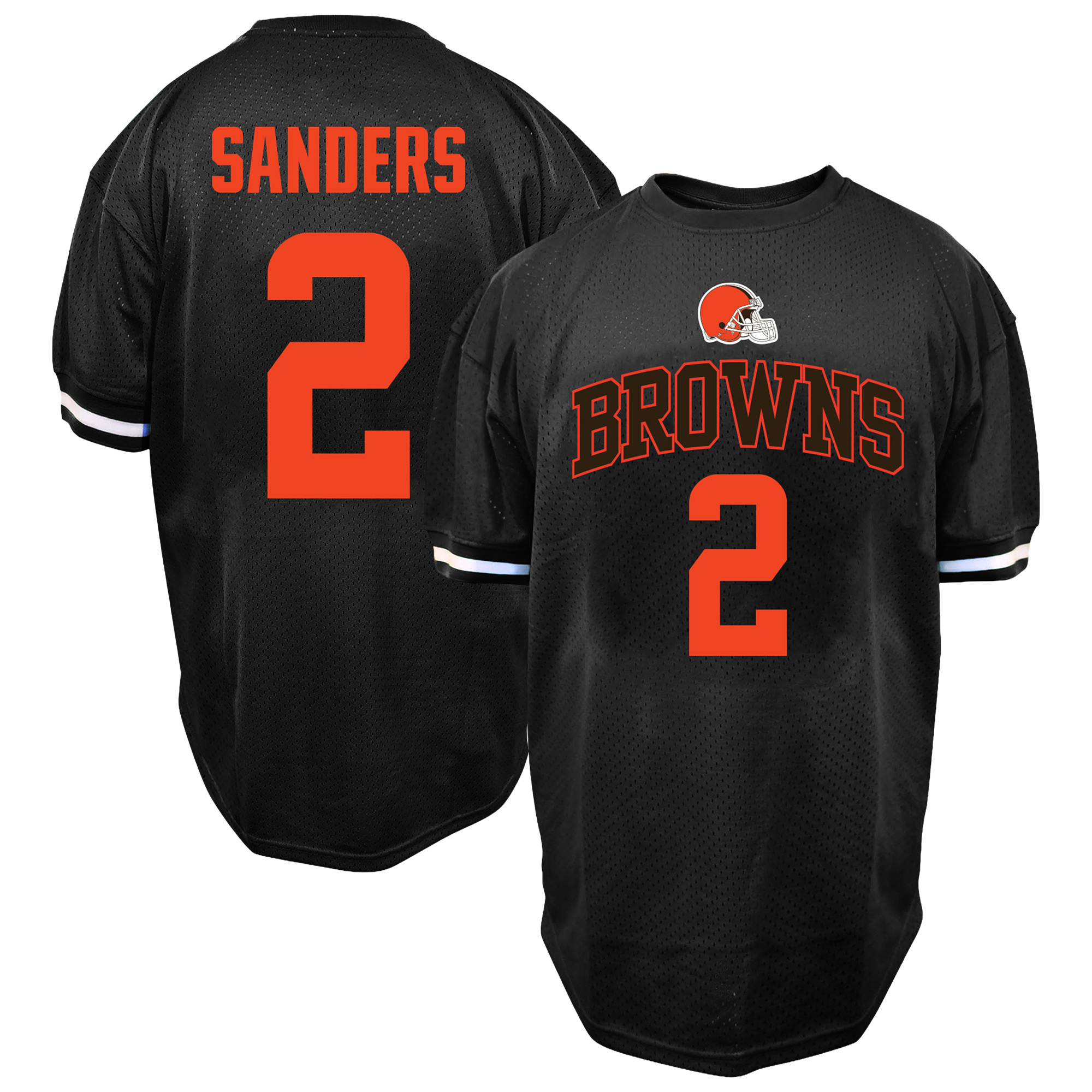 Men's Fanatics Shedeur Sanders Black Cleveland Browns Big & Tall Mesh Name & Number T-Shirt