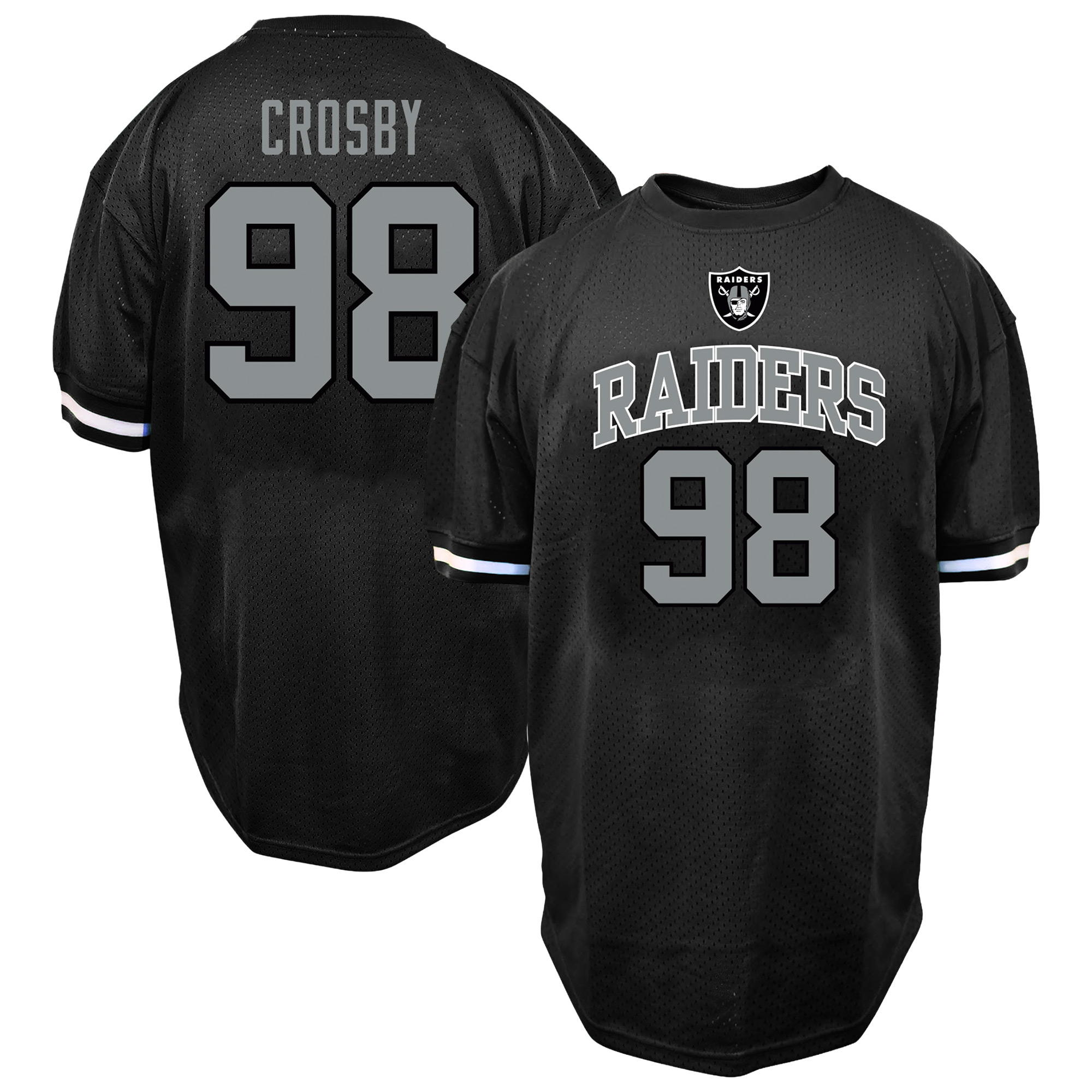 Fanatics Men's Maxx Crosby Black Las Vegas Raiders Big & Tall Mesh Name & Number T-Shirt - Black