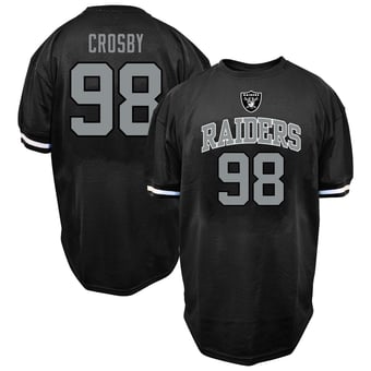 Men's Fanatics Maxx Crosby Black Las Vegas Raiders Big & Tall Mesh Name & Number T-Shirt