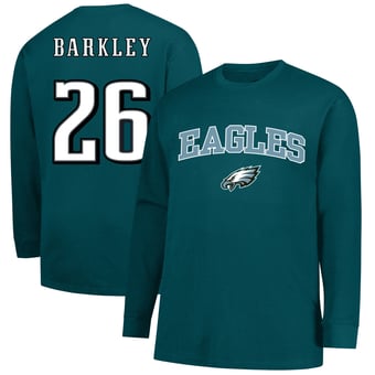 Men's Fanatics Saquon Barkley Midnight Green Philadelphia Eagles Big & Tall Thermal Waffle Long Sleeve T-Shirt