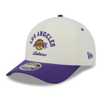 Men's New Era Purple/White Los Angeles Lakers Arch 9FORTY A-Frame M-Crown Adjustable Hat