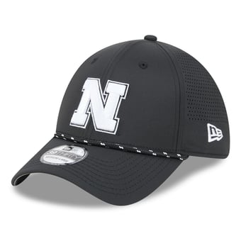 Men's New Era  Black Nebraska Huskers Performance Rope 39THIRTY Stretch Hat
