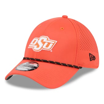 Men's New Era  Orange Oklahoma State Cowboys Performance Rope 39THIRTY Stretch Hat