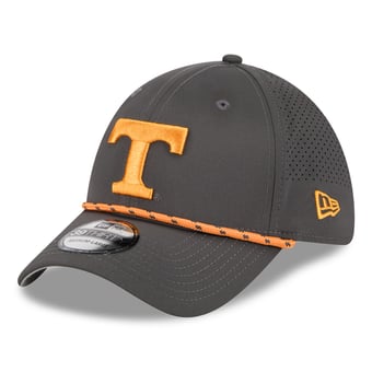 Men's New Era  Charcoal Tennessee Volunteers Performance Rope 39THIRTY Stretch Hat