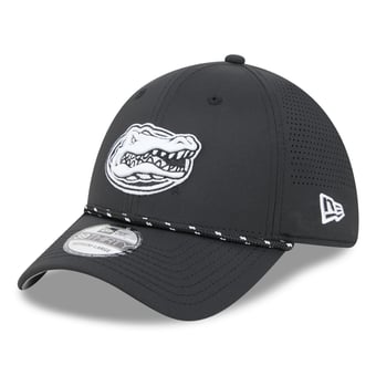 Men's New Era  Black Florida Gators Performance Rope 39THIRTY Stretch Hat