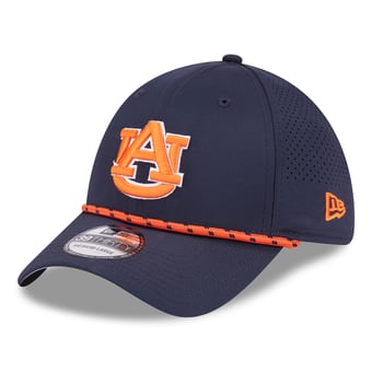 Men's New Era  Navy Auburn Tigers Performance Rope 39THIRTY Stretch Hat