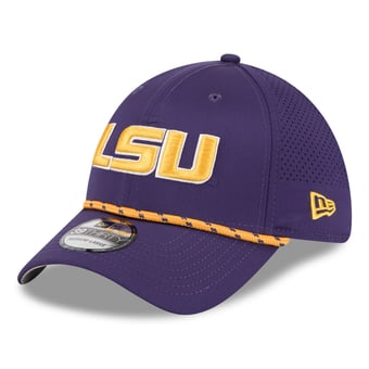 Men's New Era  Purple LSU Tigers Performance Rope 39THIRTY Stretch Hat