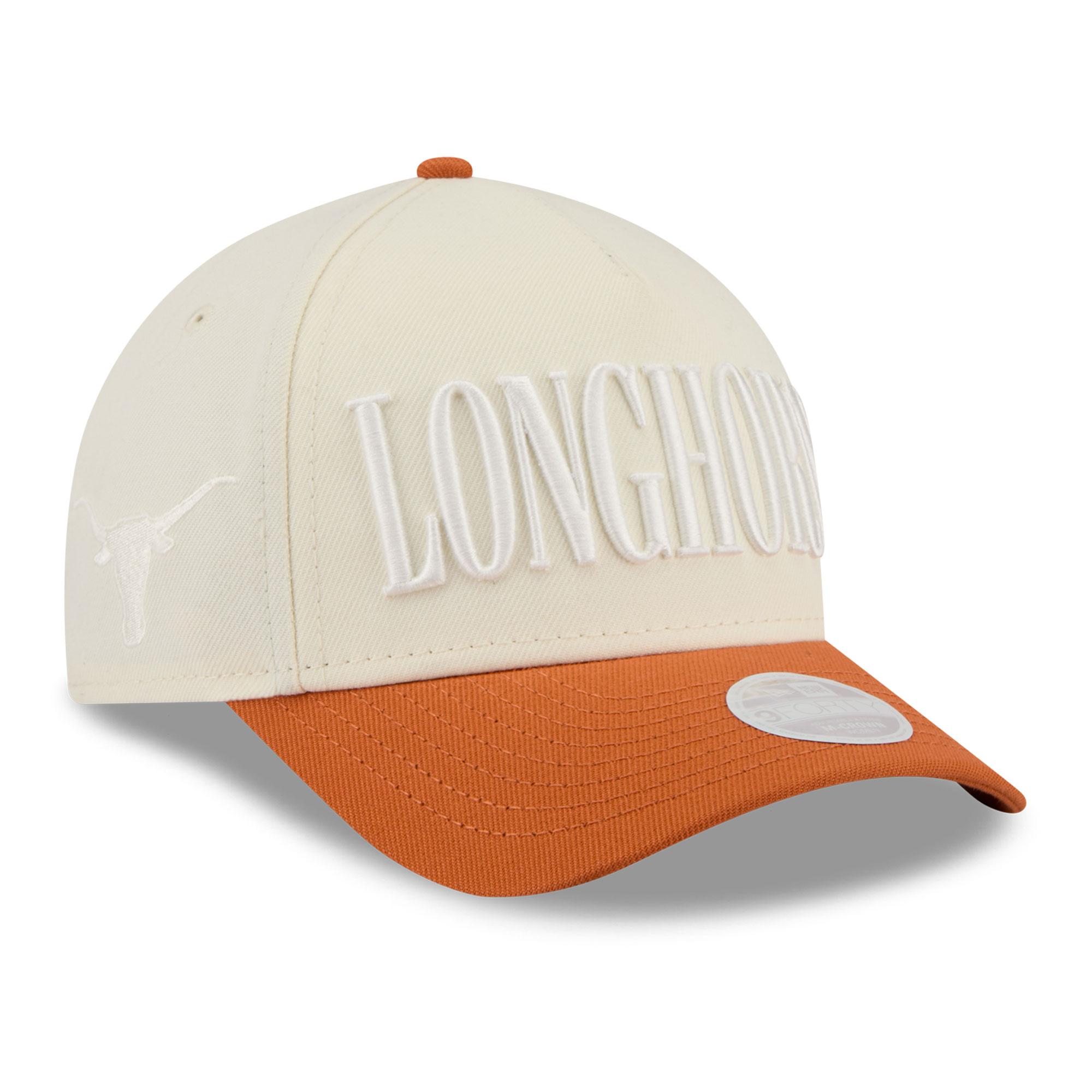 Women's New Era White/Texas Orange Texas Longhorns Tonal 9FORTY A-Frame Adjustable Hat